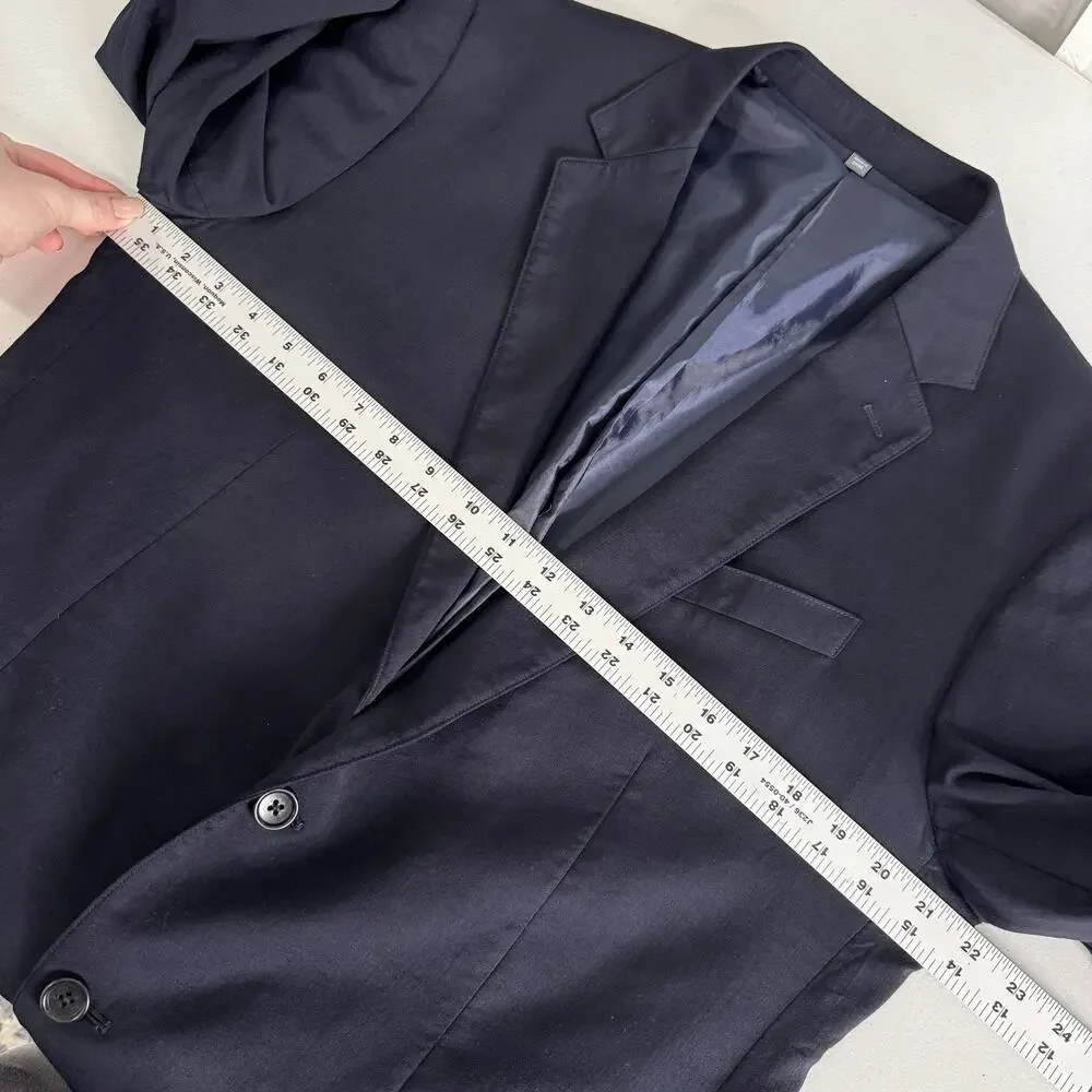 Bonobos Jetsetter Wool Blazer Mens 44L Navy Tailored‎ Stretch Suit Jacket Formal